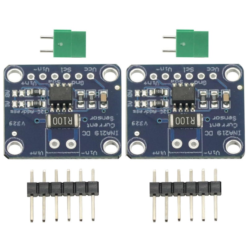 GODIYMODULES 2 Pcs INA219 Bi-Directional DC Current Power Supply Sensor Breakout Module DIY 3V-5V IIC I2C Power Monitoring Sensor Module - Image 1